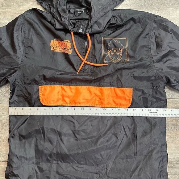 Naruto Shippuden men's Small hoodie jacket Windbreaker Uzumaki Ramen Anime - Picture 6 of 7